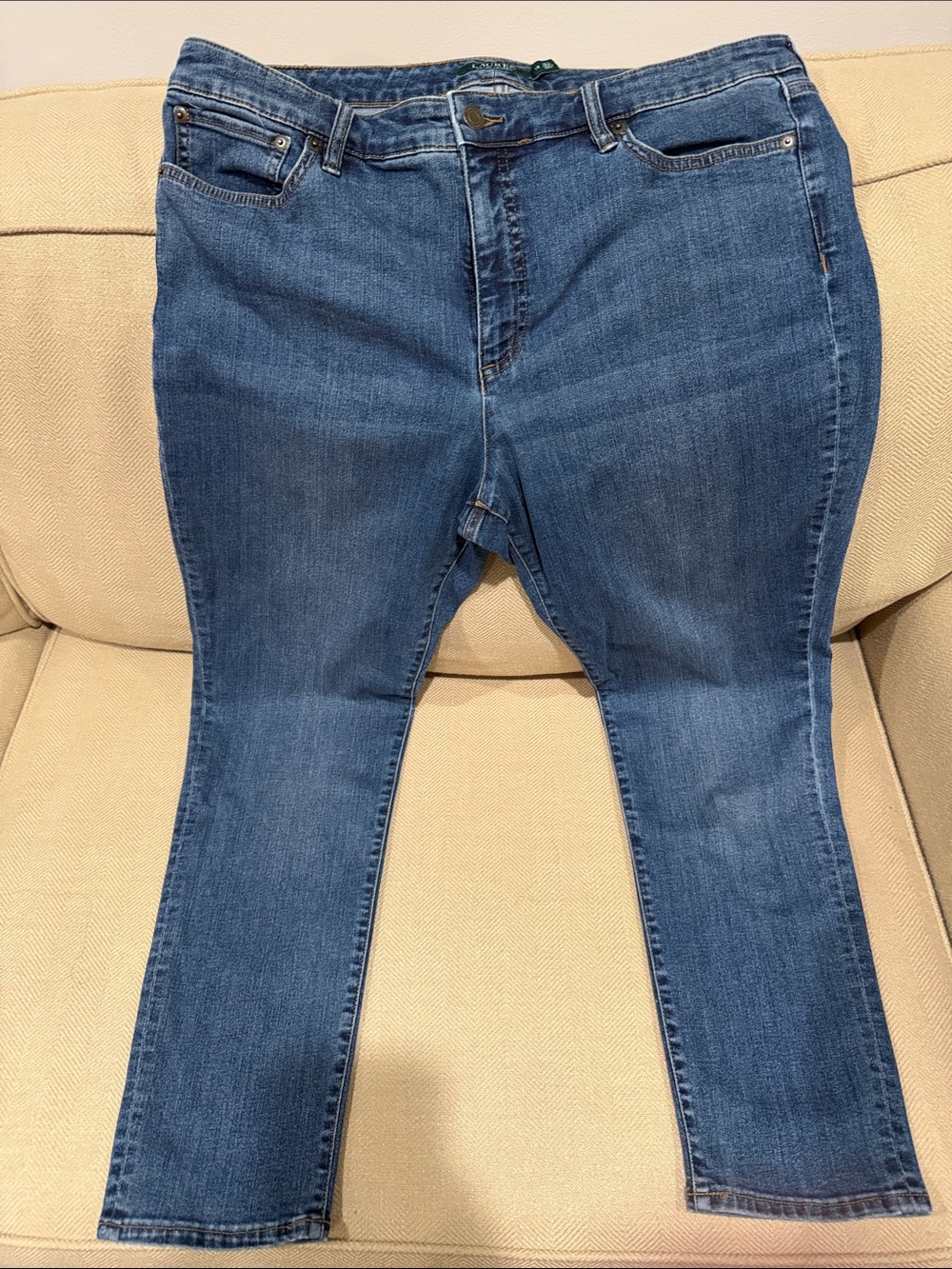 Lauren Ralph Lauren Classic skinny, curvy Blue Women's Denim Jeans size 16